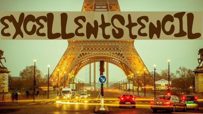 ExcellentStencil Font examples