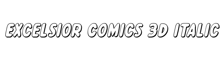 Excelsior Comics 3D Italic Font
