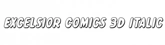 Excelsior Comics 3D Italic  Fuentes Gratis Descargar