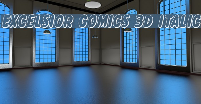 Excelsior Comics 3D Italic Font examples