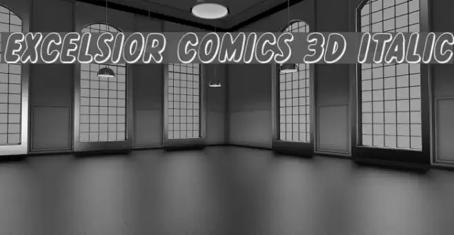 Excelsior Comics 3D Italic Font examples