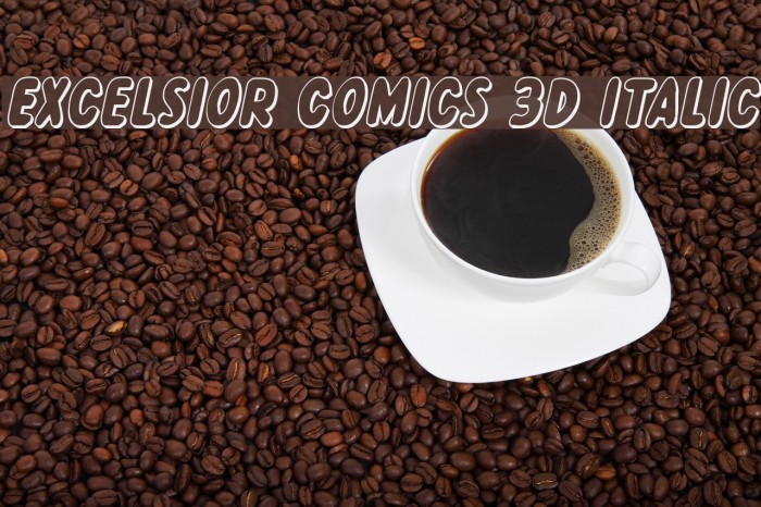 Excelsior Comics 3D Italic Font examples