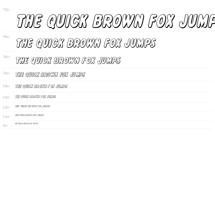 Excelsior Comics 3D Italic Waterfall