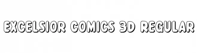 Excelsior Comics 3D Regular  Frei Schriftart Herunterladen
