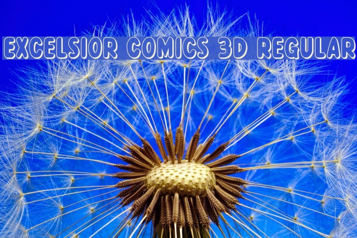 Excelsior Comics 3D Regular Font examples