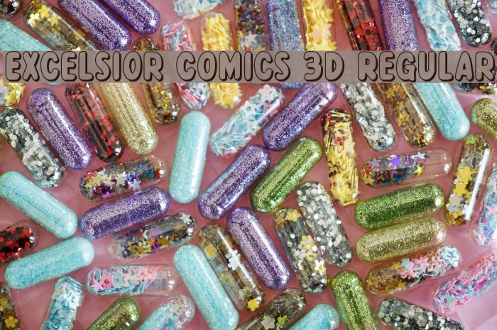Excelsior Comics 3D Regular Font examples