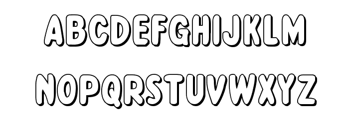 Excelsior Comics 3D Regular Font LOWERCASE