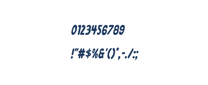 Excelsior Comics Condensed Italic Other Characters