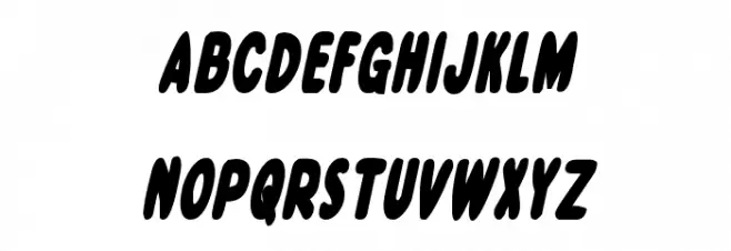 Excelsior Comics Condensed Italic Шрифта ВЕРХНИЙ