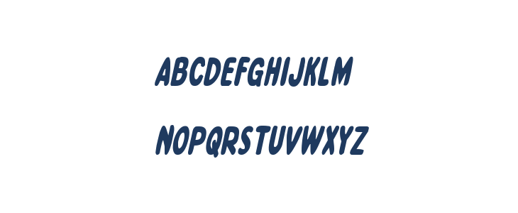 Excelsior Comics Condensed Italic Lowercase