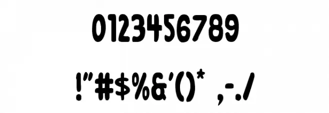 Excelsior Comics Condensed Font OTHER CHARS