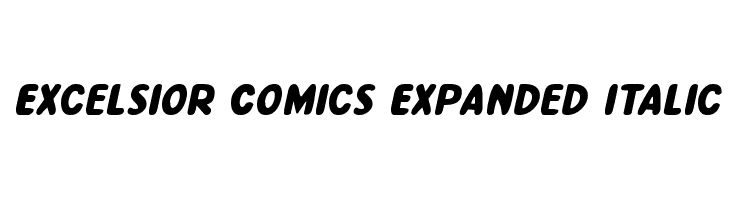 Excelsior Comics Expanded Italic  免费字体下载