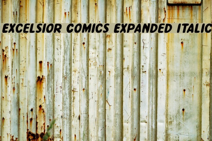 Excelsior Comics Expanded Italic Font examples