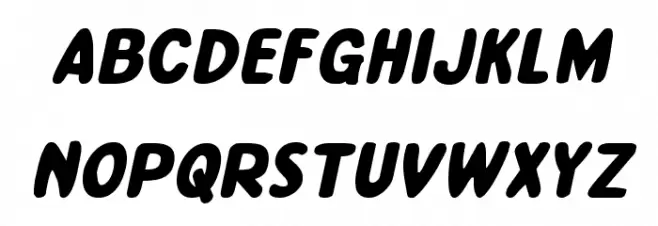 Excelsior Comics Expanded Italic फ़ॉन्ट लोअरकेस