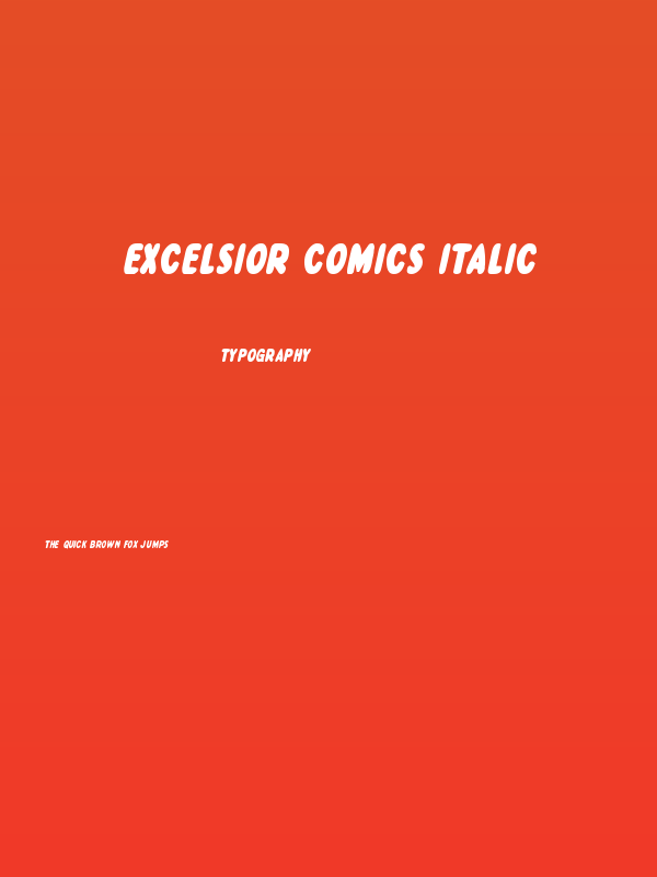 Excelsior Comics Italic Poster