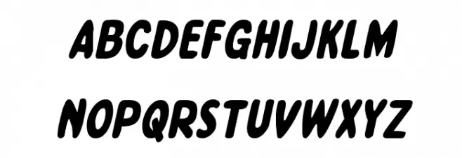 Excelsior Comics Italic Fuentes MINÚSCULAS