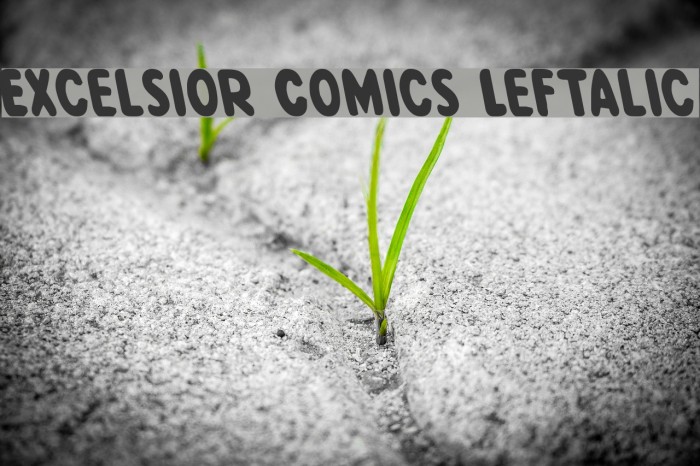 Excelsior Comics Leftalic Font examples