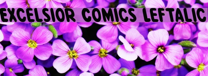 Excelsior Comics Leftalic Font examples