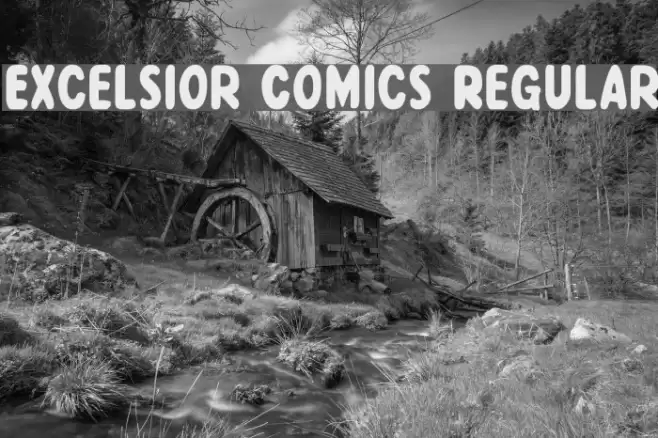 Excelsior Comics Regular Polices examples