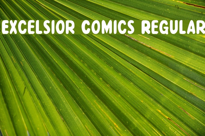 Excelsior Comics Regular Font examples