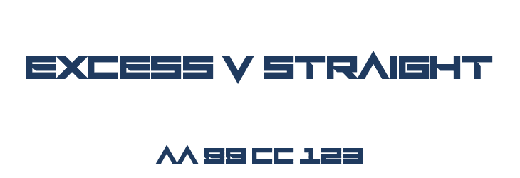 Excess V Straight Font Preview