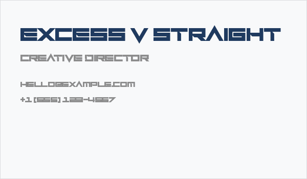 Excess V Straight Business Card