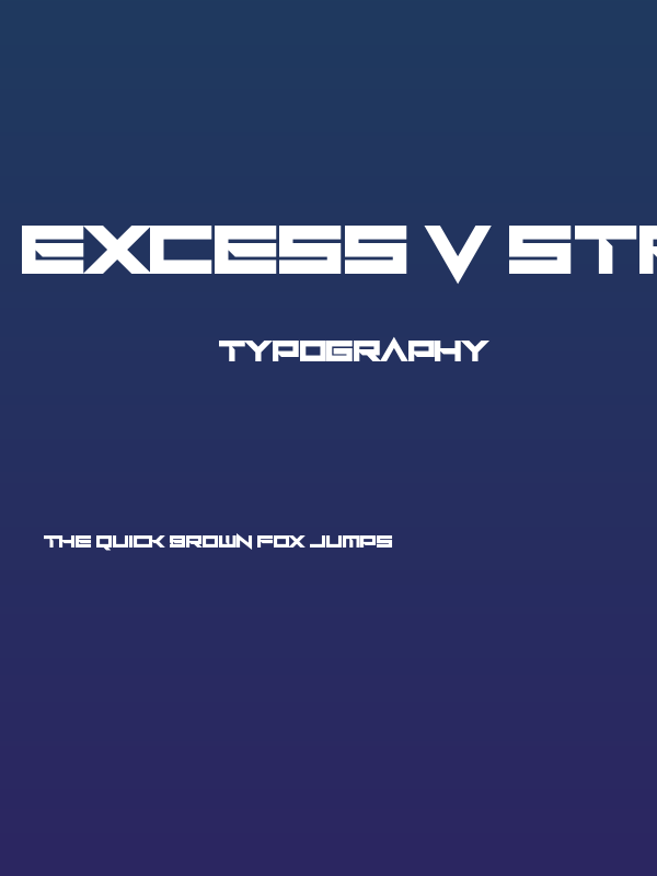 Excess V Straight Poster
