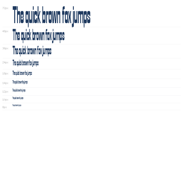 Excessive Extra Condensed Waterfall