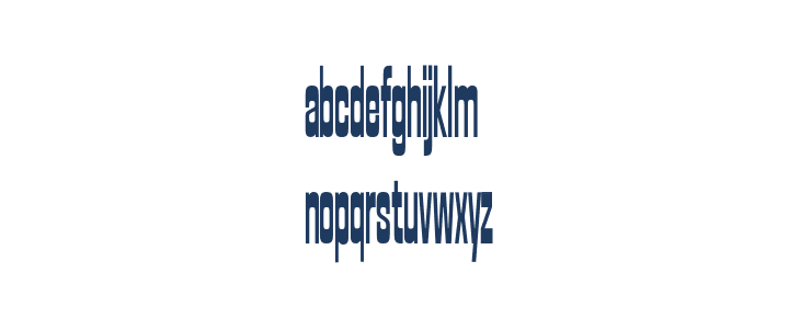 Excessive Extra Condensed Lowercase