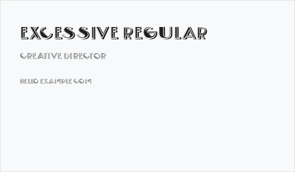 Excessive Regular Business Card