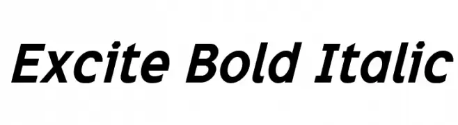 Excite Bold Italic  नि: शुल्क फ़ॉन्ट्स डाउनलोड
