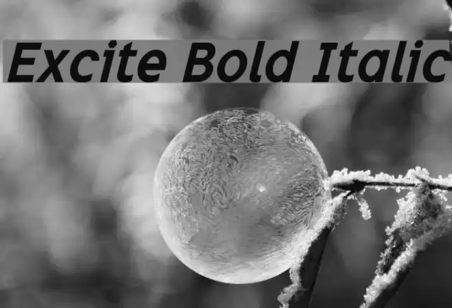 Excite Bold Italic Font examples