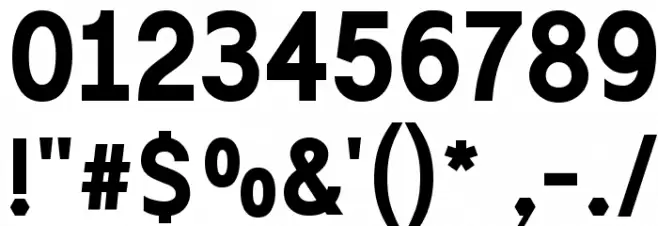 Excite Bold Font OTHER CHARS