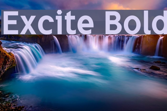 Excite Bold Font examples