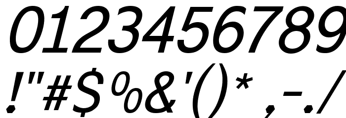 Excite Italic Font OTHER CHARS