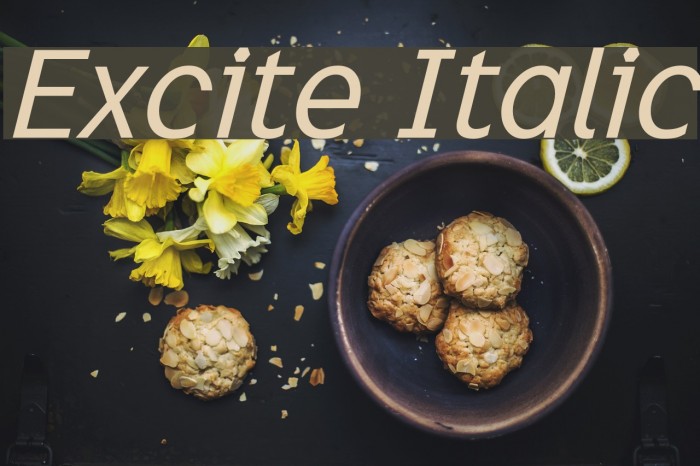 Excite Italic Font examples
