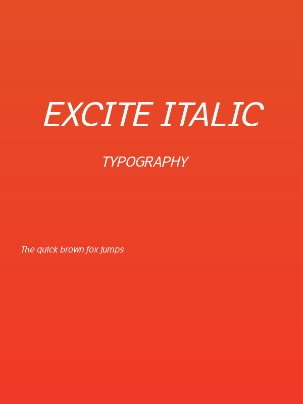 Excite Italic Poster