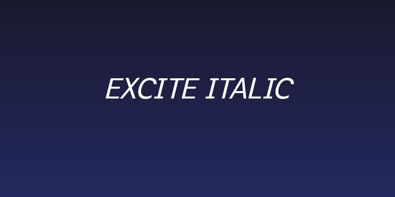 Excite Italic Social Header