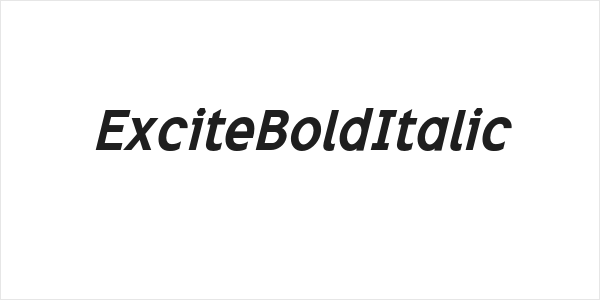 ExciteBoldItalic Logo