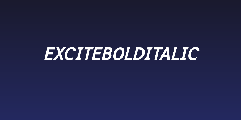 ExciteBoldItalic Social Header