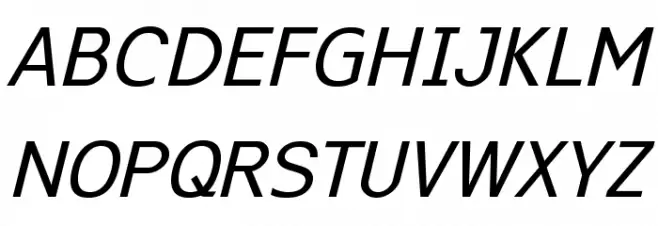 ExciteItalic Font UPPERCASE