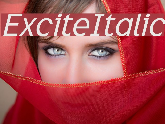 ExciteItalic Font examples