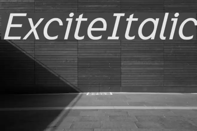 ExciteItalic Font examples