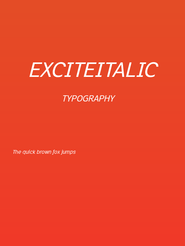 ExciteItalic Poster