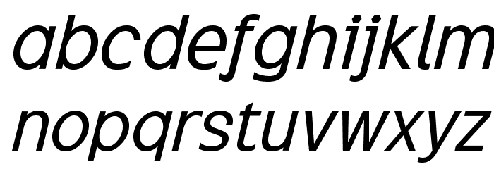 ExciteItalic Font LOWERCASE