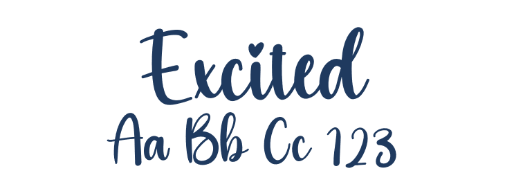 Excited Font Preview