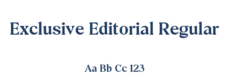 Exclusive Editorial Regular Font Preview