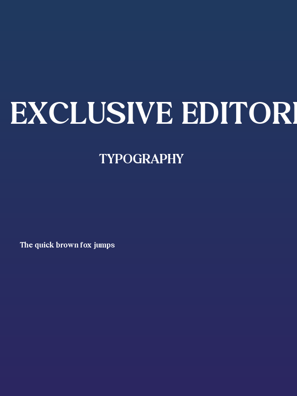Exclusive Editorial Regular Poster