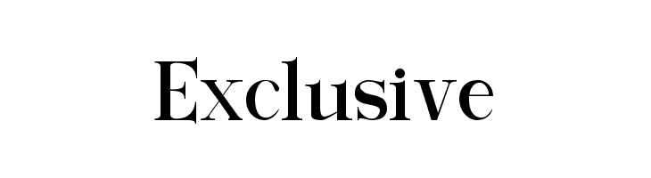 Exclusive  免费字体下载