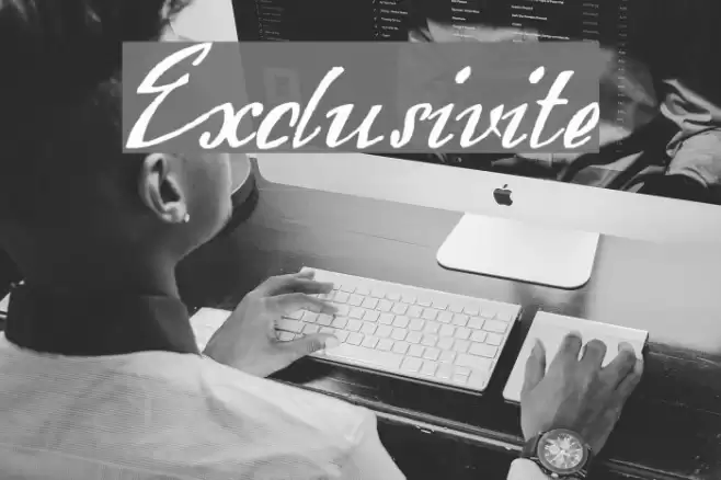 Exclusivite Font examples